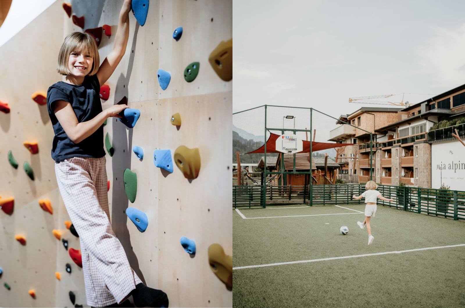 Kletterwand-Wellness-Familienhotel-Kinderhotel-Zillertal-Oesterreich-Mia-Alpina-Luxus-Pool-Urlaub-mit-Kind-Familienurlaub