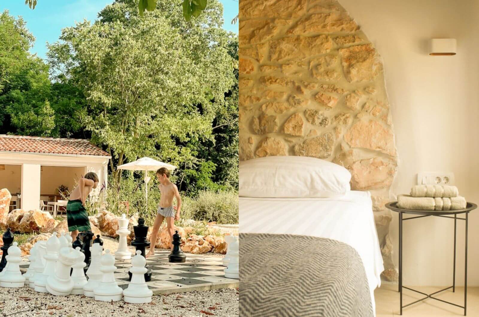 Schachspiel-Familienfreundliches-Ferienhaus-mit-Pool-Meer-Kroatien-Istrien-nachhaltig-Eco-Boutique-Resort-Familiemurlaub-mit-Kindern-Cattunari