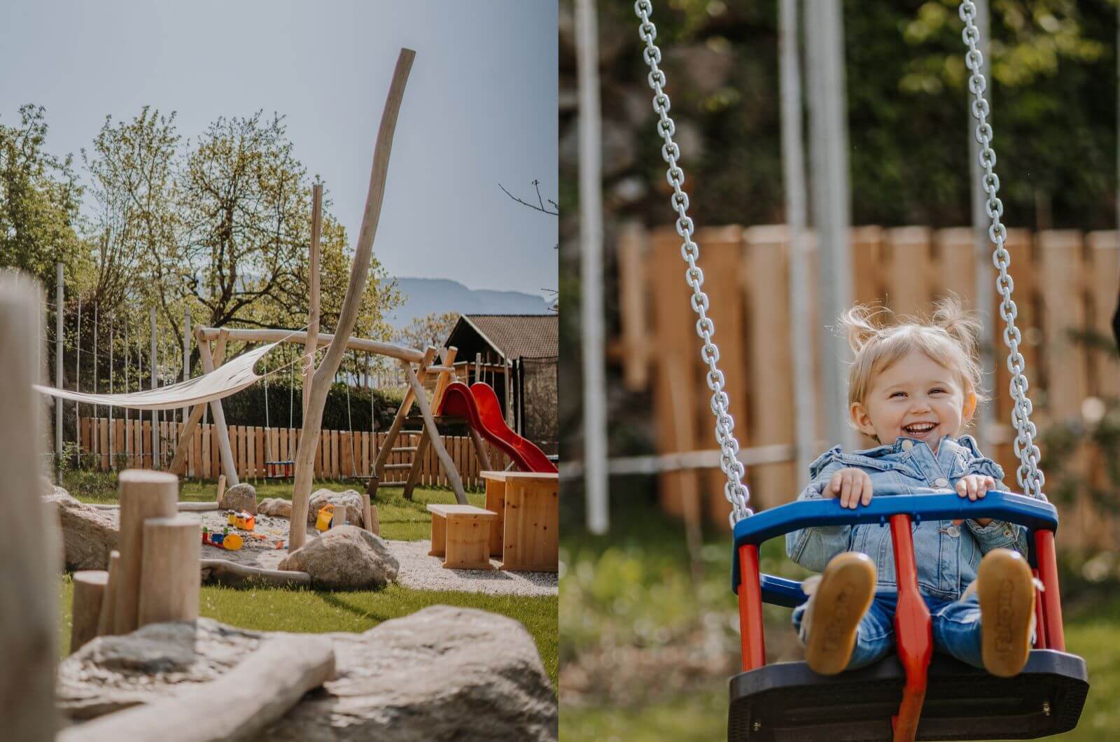 Spielplatz-Bio-Bauernhof-mit-Pool-Urlaub-Bauernhof-mit-Kindern-Suedtirol-Stollhof-Algund-Apfelhof-Spielplatz-Ferienwohnungen-4-6-Personen